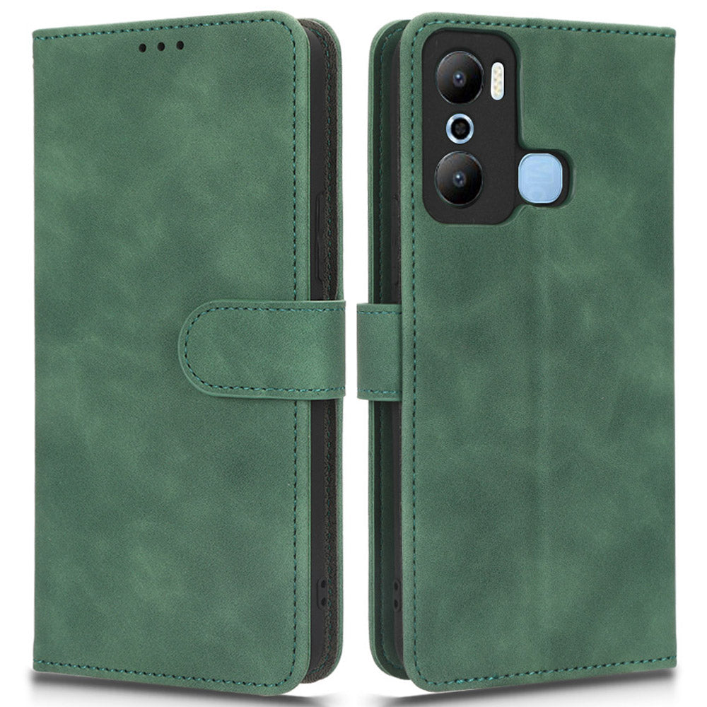 Wallet Phone Case for Infinix Hot 20 Play 4G PU Leather Stand Skin-touch Folio Protective Cover Wallet Phone Case for Infinix Hot 20 Play 4G PU Leather Stand Skin-touch Folio Protective Cover